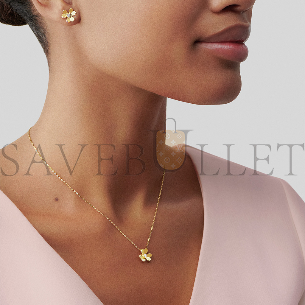 v*n cl*f arpels frivole pendant, mini model - yellow gold, Di*m*nd  vcarp0j100